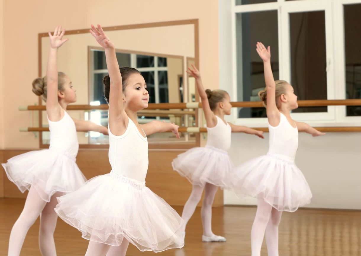 children learning ballet, good posture, and coordination