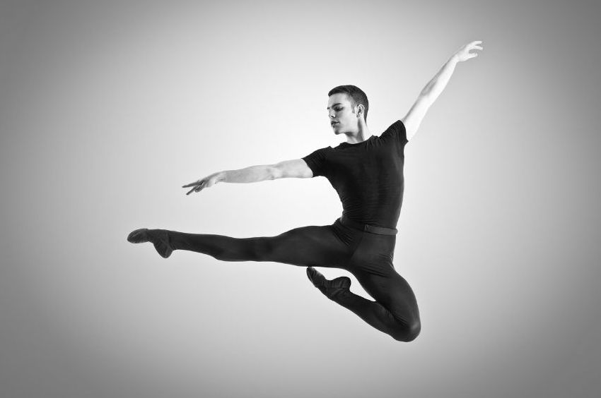 male ballet dancer leaping